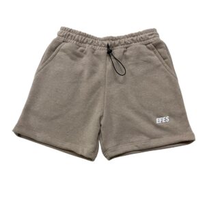 Bermuda oversized frizza marron jaspeado mujer