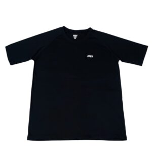 Remera oversize manga ranglan jersey negra